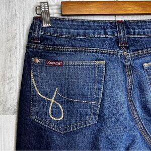 Jordache Juniors Lo Rise Dark Wash Denim Jeans Size 5-6 27" Waist